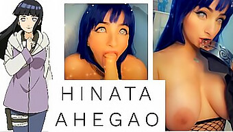 As Habilidades Orais De Hinata Ahegao Em Plena Exibição - Garota Cosplay Quente Com Seios Grandes